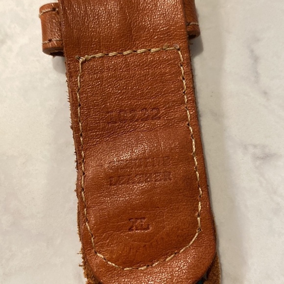 Genuine leather colorful sarape belt sz Xl bohemian festival main image 5